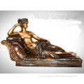 Bronze Woman Statue Lying in bed (BFS-D268)